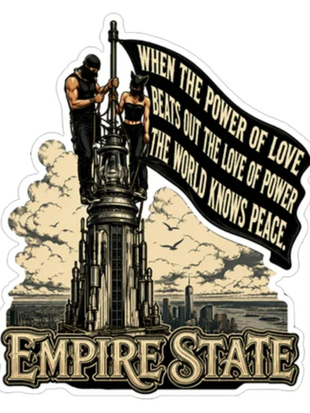 EMPIRE STATE SKYWALKER STICKER 3.5" X 4" NEW